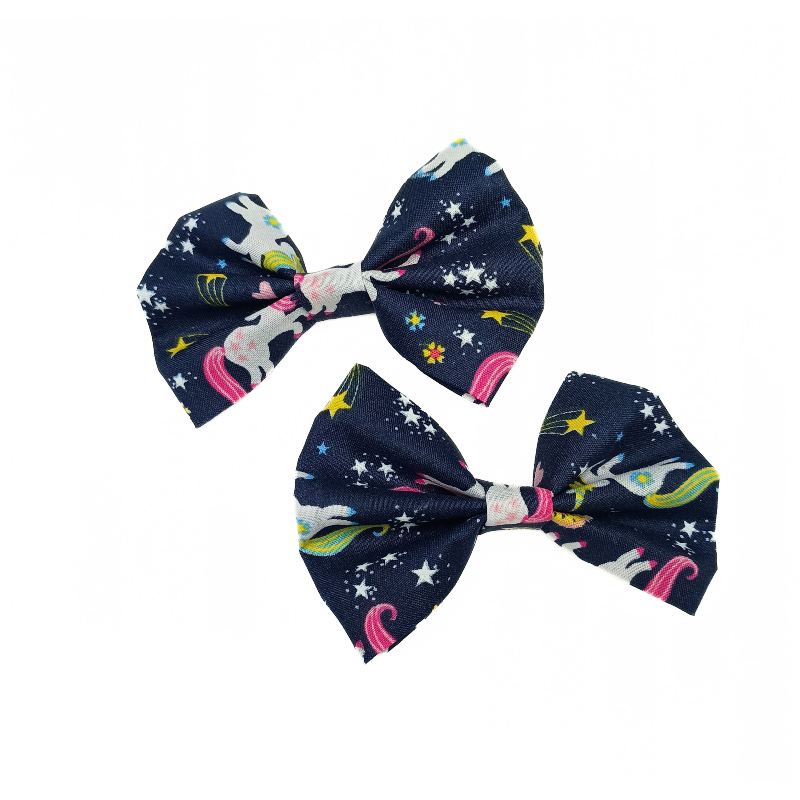 Blue Unicorn Hair Bows