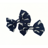 Navy Dolphin Hair Bows