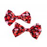 Black Hearts Hair Bows