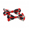 Red & Black Spot Hair Bows