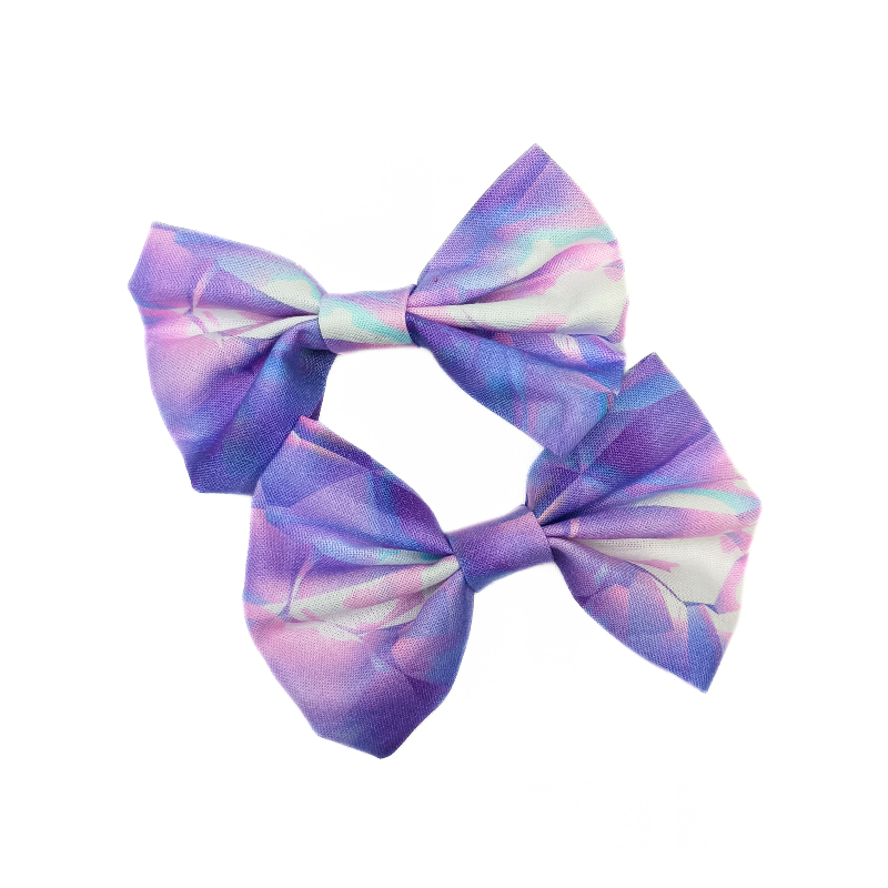 Purple Diamond Hair Bows