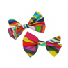 Psychedelic Rainbow Stripes Hair Bows