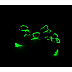 Glow in the Dark Teal Butterfly Hair Bow