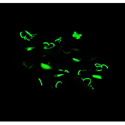 Glow in the Dark Pink Butterfly Hair Bows