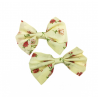 Cream Floral Hair Bows