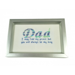 Framed Cross Stitch - Dad with quote