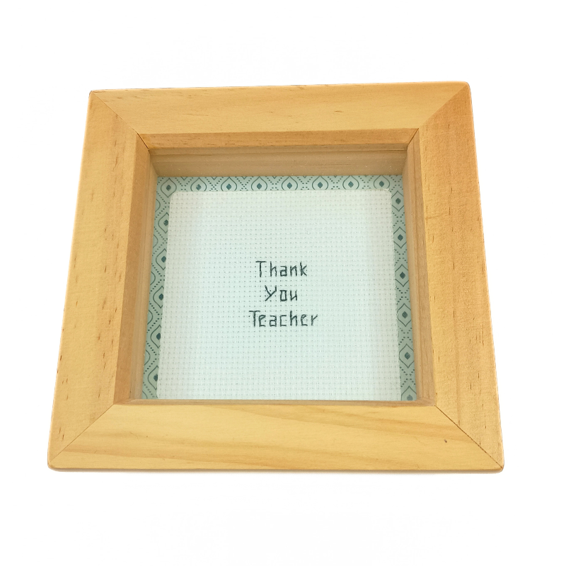Framed Cross stitch - Thank You Teacher