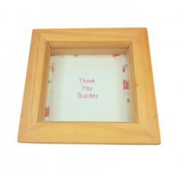 Framed Cross stitch - Thank...