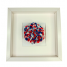 Red, Blue & White Flower Framed Picture