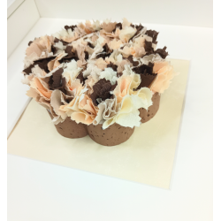 Brown & Cream Flower Framed Picture