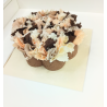 Brown & Cream Flower Framed Picture