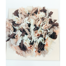 Brown & Cream Flower Framed Picture