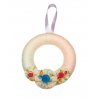 12cm Wool Wreath - Peach Pastel