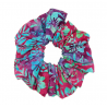 Pink Floral Batik Mega Scrunchie