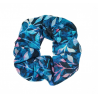 Teal Autumn Leaves Batik Scrunchie