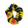 Navy Sunflower Scrunchie