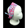 Pink Floral Batik Self Tie Headband