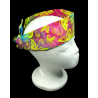 Pink, Blue & Yellow Butterfly Batik Self Tie Headband