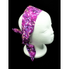 Magenta Autumn Leaves Batik Self Tie Headband