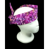 Magenta Autumn Leaves Batik Self Tie Headband