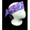 Purple Autumn Leaves Batik Self Tie Headband