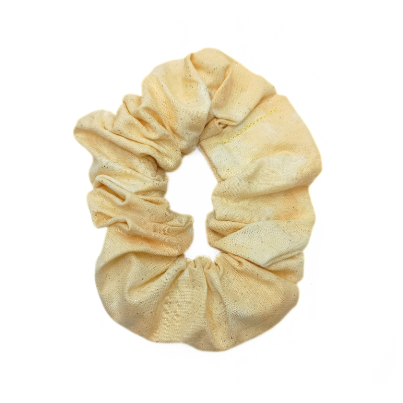 Cream Marble & Sparkle Scrunchie