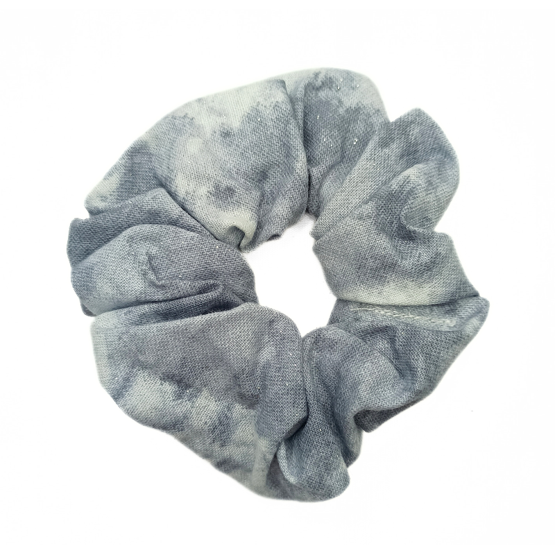 Steel Marble & Sparkle Scrunchie