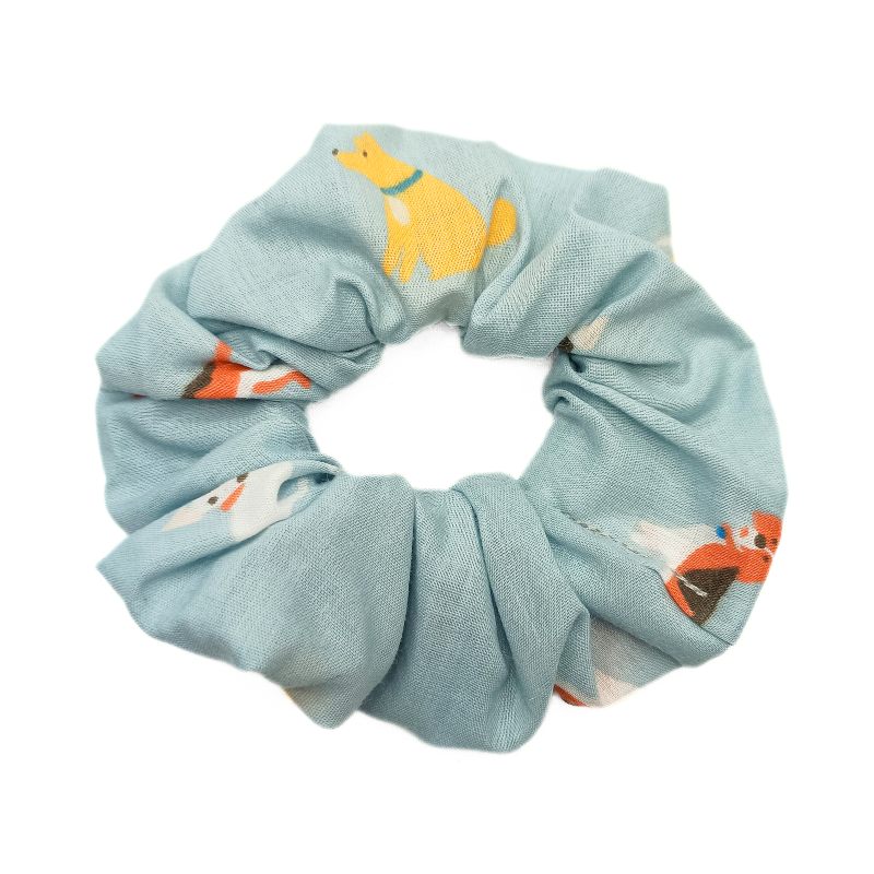 Grey Dog Scrunchie