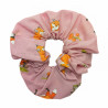Pink Fox Hair Scrunchie