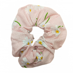 Pink Daisy Scrunchie