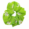 Lime Green Daisy Scrunchie