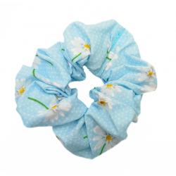 Blue Daisy Scrunchie