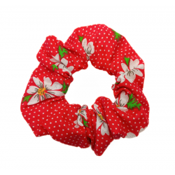 Red Daisy Scrunchie