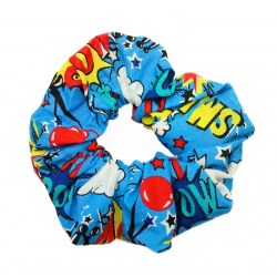 Comic Blue Hair Scrunchie