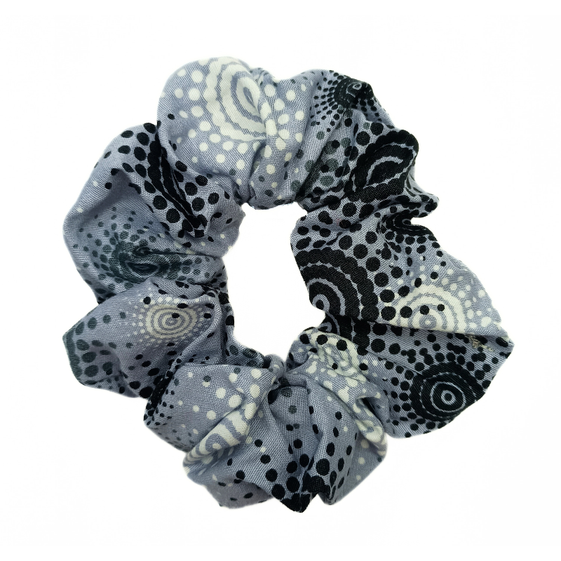 Grey Sunburst Hair Scrunchie