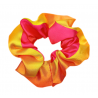 Pink & Yellow Satin Hair Scrunchie