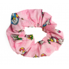 Pink Snowman Christmas Scrunchie