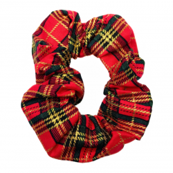 Red Tartan Christmas Scrunchie