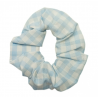 Pale Blue Gingham Scrunchie