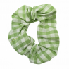 Lime Green Gingham Scrunchie