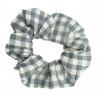 Grey Gingham Scrunchie