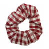 Burgundy Gingham Scrunchie