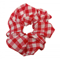 Red Gingham Scrunchie