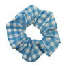 Light Blue Gingham Scrunchie