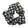 Black Gingham Scrunchie