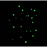 Glow in the Dark Teal Fireflies Scrunchie