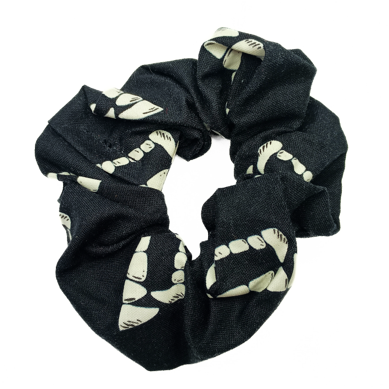 Glow in the Dark Halloween Vampire Teeth Scrunchie