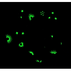 Glow in the Dark Black Firework Scrunchie