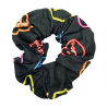 Glow in the Dark Black Words Scrunchie
