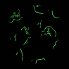 Glow in the Dark Black Words Scrunchie